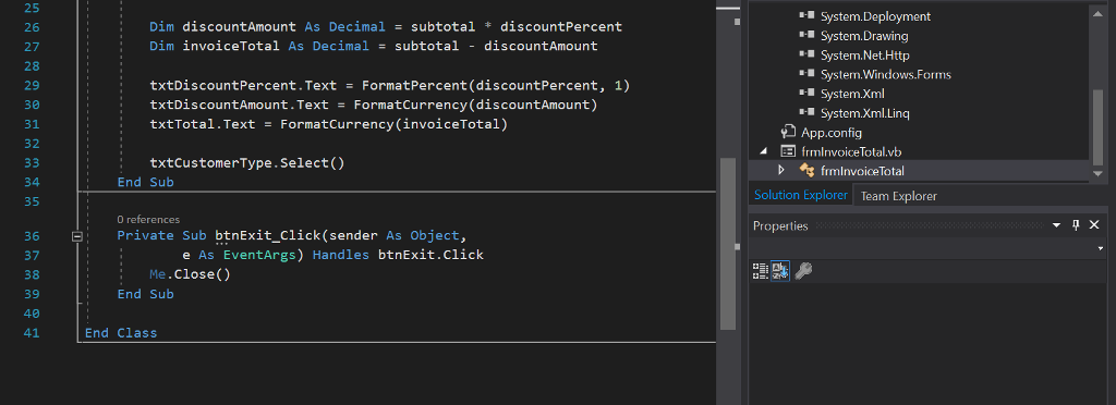 list to the Invoice Total application that you saw in chapter 5.