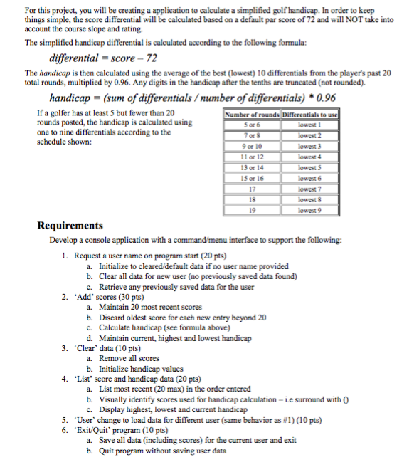  For this project, you will be creating a application to calculate