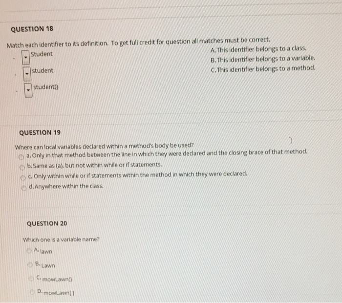 o b.mx o d. width QUESTION 14 Which of the following are