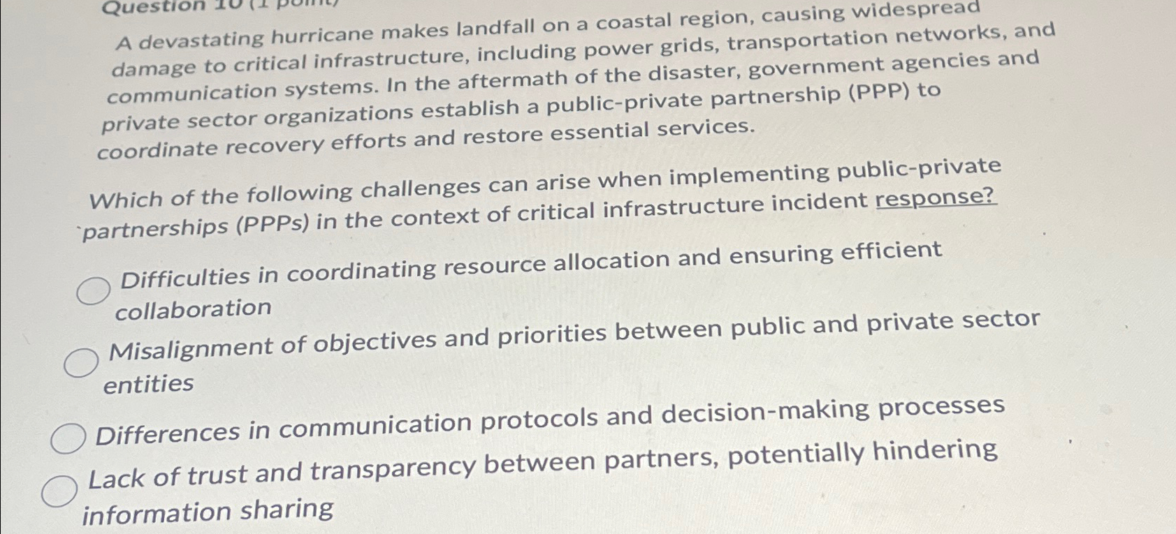  A devastating hurricane makes landfall on a coastal region, causing widespread