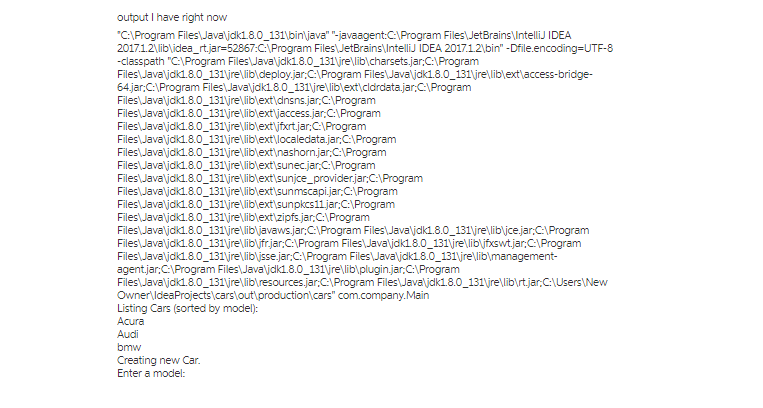  output I have right now C:Program Files Javajdk18.0_1311binava -javaagent:C:Program Files\JetBrains IntelliJ