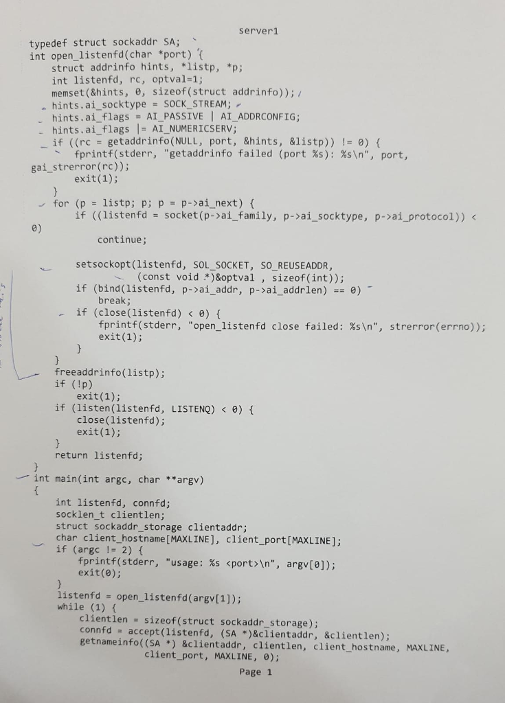 Q8- Change the client program code with name "labl4q8_client.c" such that user