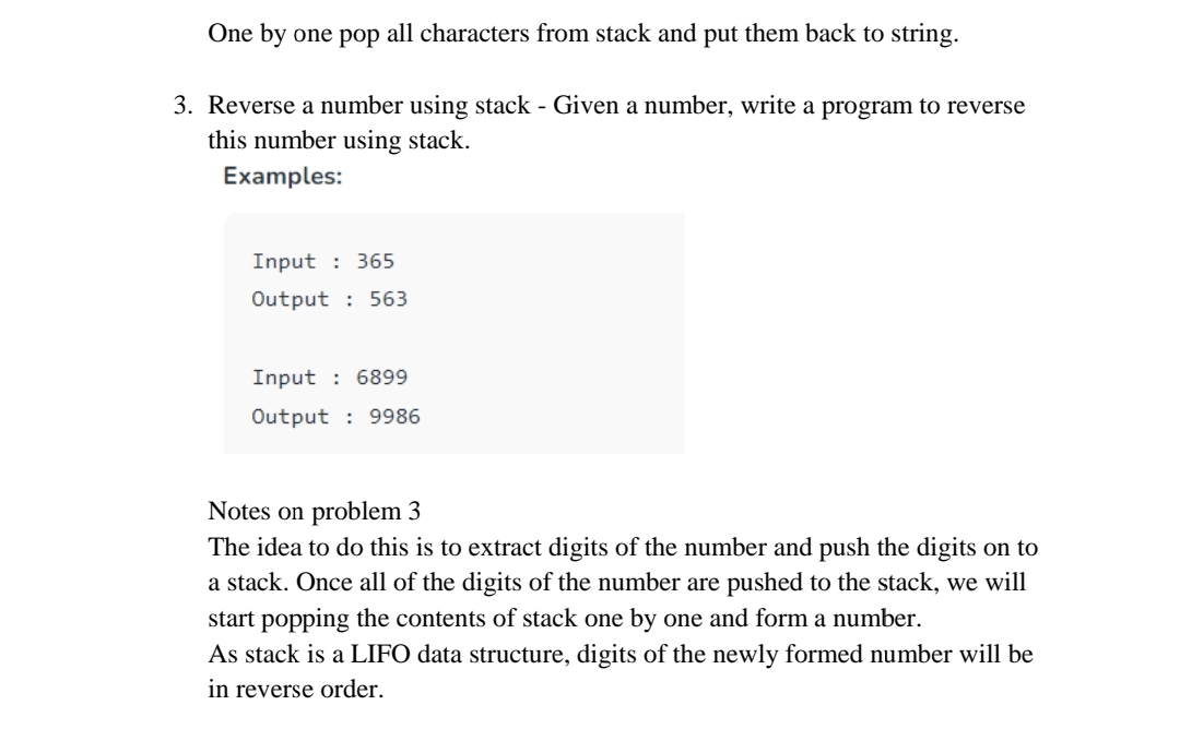  One by one pop all characters from stack and put them