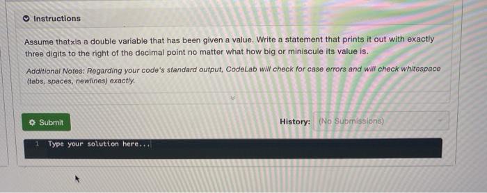 code's standard output, CodeLab will check for case errors and will check