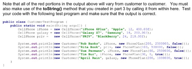 Now create a Customer object that keeps track of the customer's name