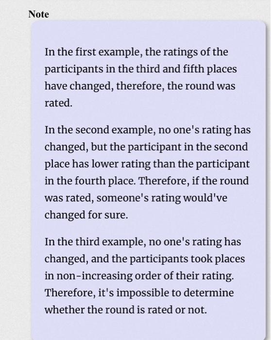 same number of points. For each participant, from the top to the