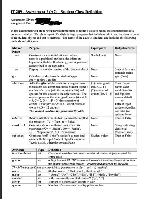  In this assignment you are to write a Python program to