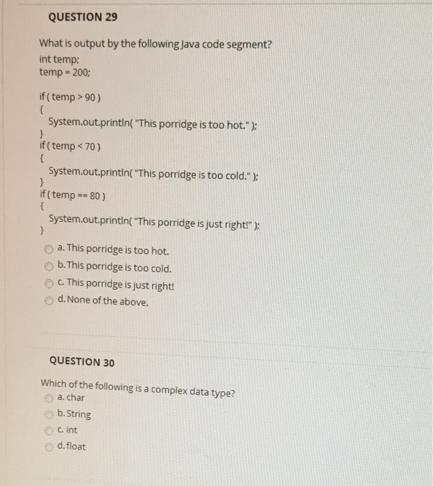 the above QUESTION 25 Which of the following s not a compilation