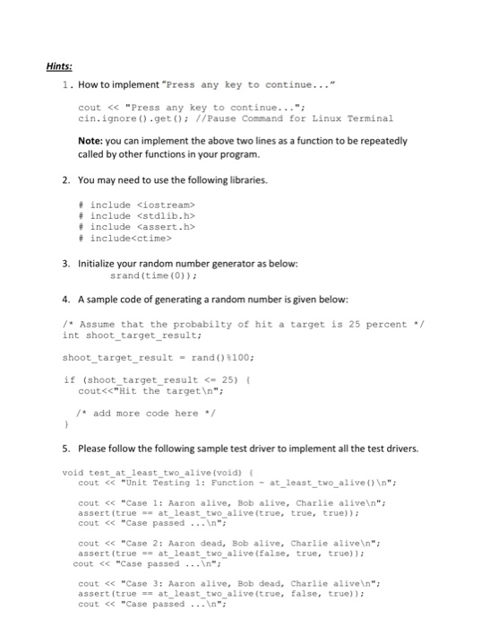 to define functions To write a test driver . To learn how
