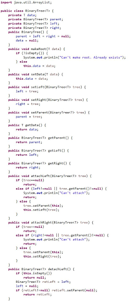 Now got back to BinarySearchTreeDemo.java, and add the code according to the