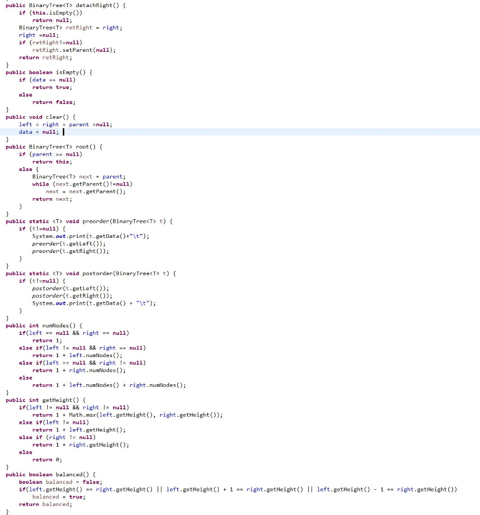 follwoing guidelines: public class BinarySearchTreeDemo{ public static void main(String[] args){ //create an