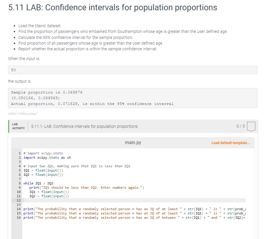 For this question I get an EOFError: EOF When reading a line