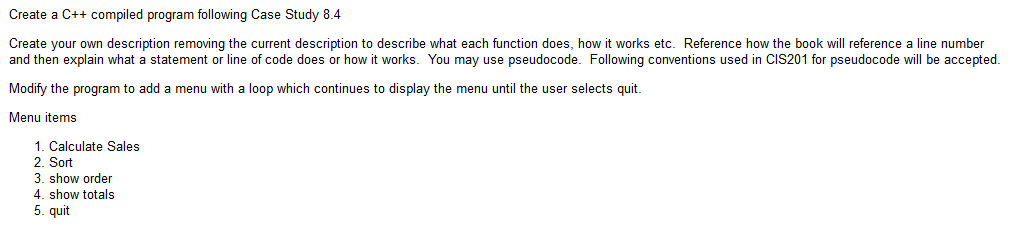 I need to update this program per these instructions: Original program: //