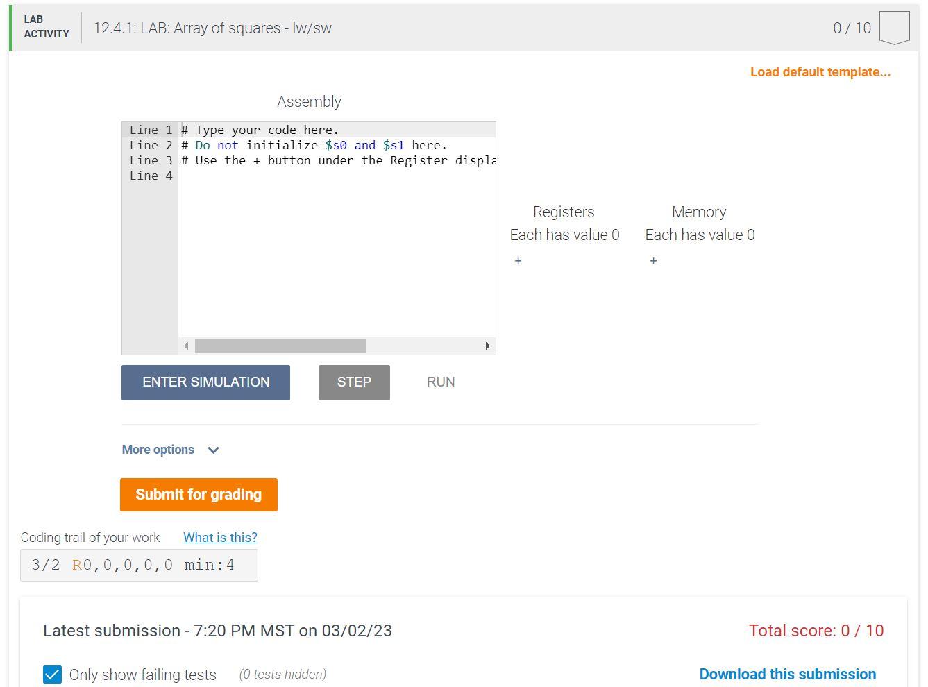 no explnation Given an array of four integers, write a program that