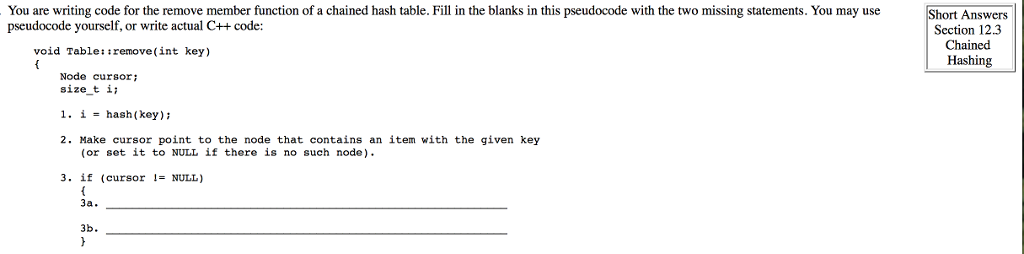 Sample Data Structures Questions Chapter 12 Searching You are writing code for