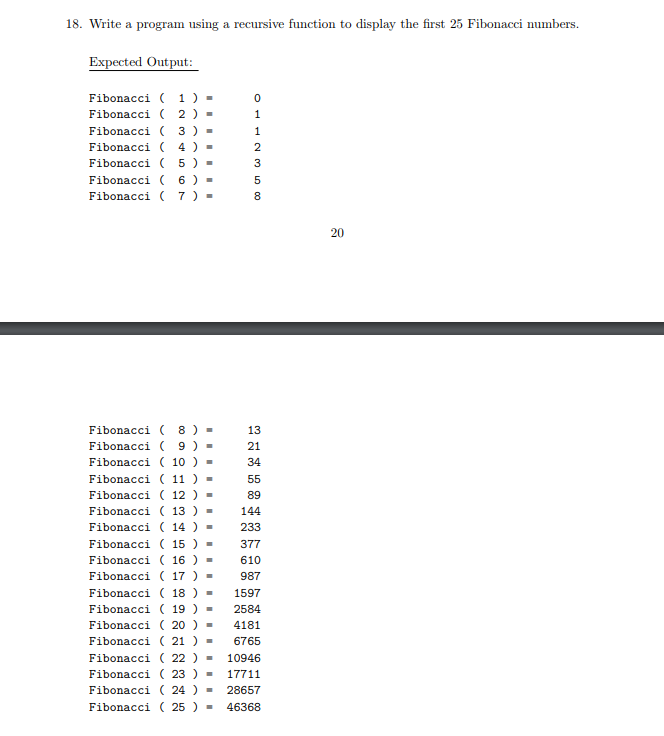 C++ program, comment out the steps as much please. Thank you 18.
