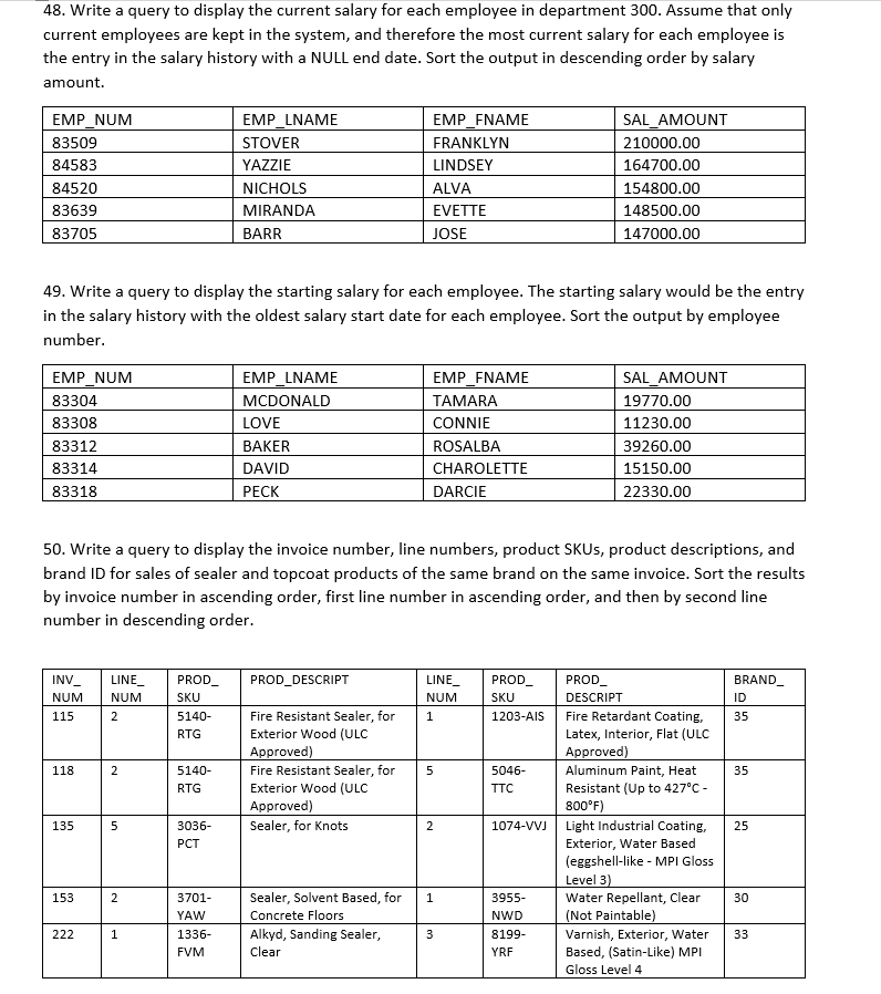 name, last name, phone number, title, and department number of employees who