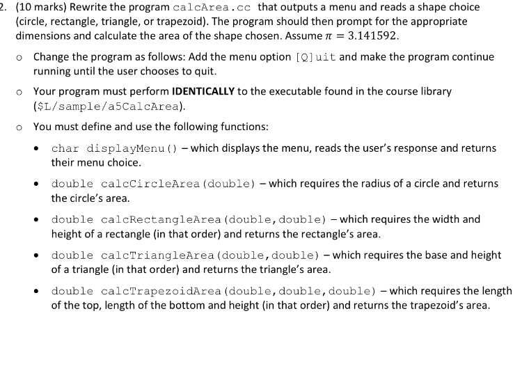 Note: Modify the code below using specific functions as stated in the