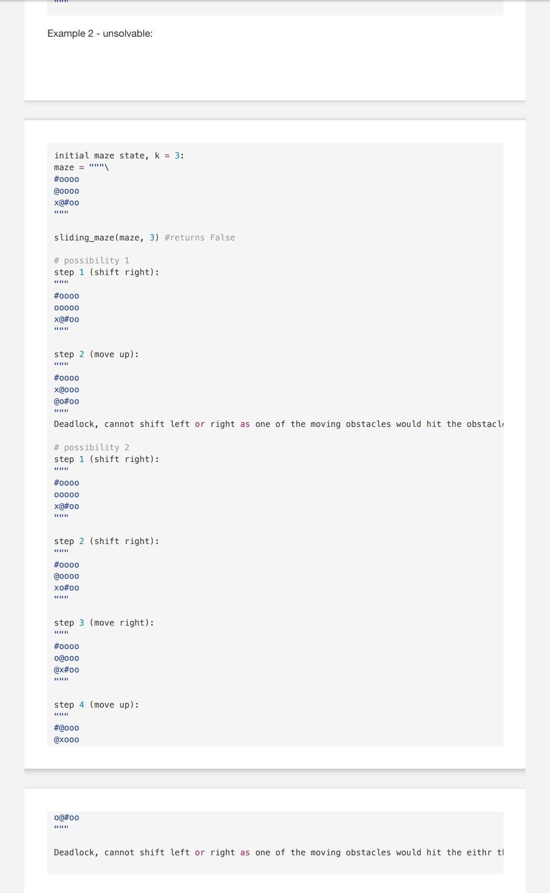 with a 2D array characters (or a list of lists). A space