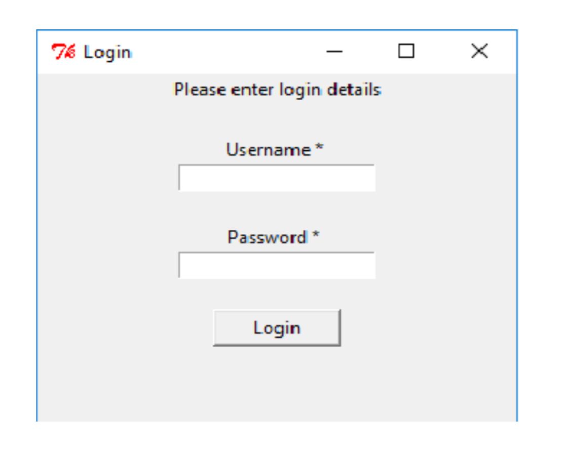 Create a program that creates a basic window with a LOGIN