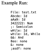 Write a program (C++) that parses a file and for each string