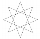 Please draw an eight corner star as shown below using PShape and