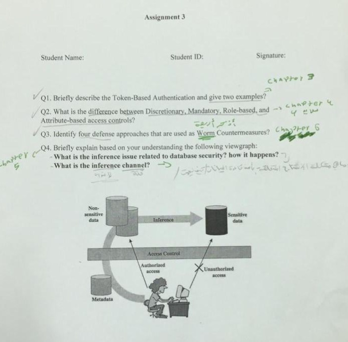  Please answer them and use computer typing Assignment 3 Student Name: