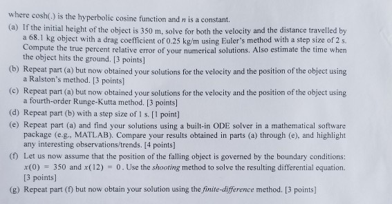 drag is proportional to the square of velocity, we can model the