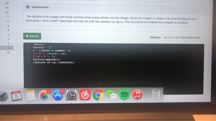  intro to python. Python3. Code lab by turingscraft. Chapter 5, 5.3.2