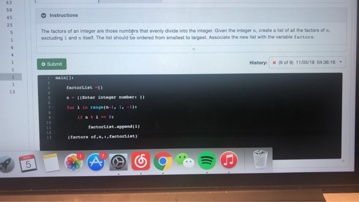 possible. 1. 2. 3. 4. 58 45 25 Instructions The factors of