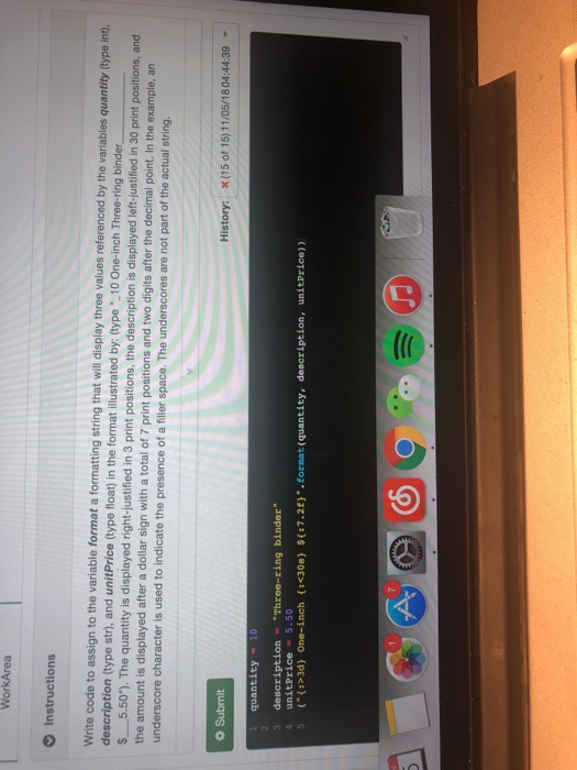 The list should be ordered from largest to smallest History:x(12 of 12)11/05/1804:37:04