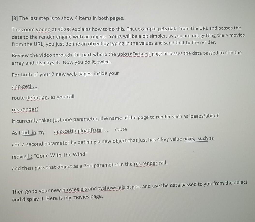 went over in class. I have included pointers to that class's zoom