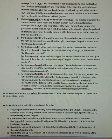 robot objects move within a grid similar to the 3x3 grid shown