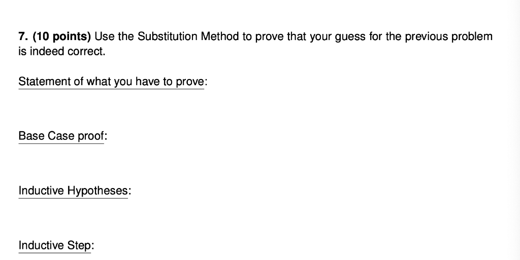 Guess a plausible solution for the complexity of the recursive algorithm charac-