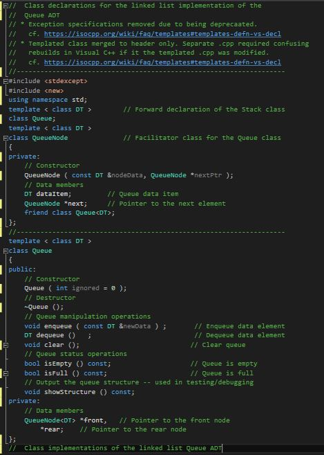 in queuelnk.h add code to the "check-out line" simulation program (storesim.cpp) to