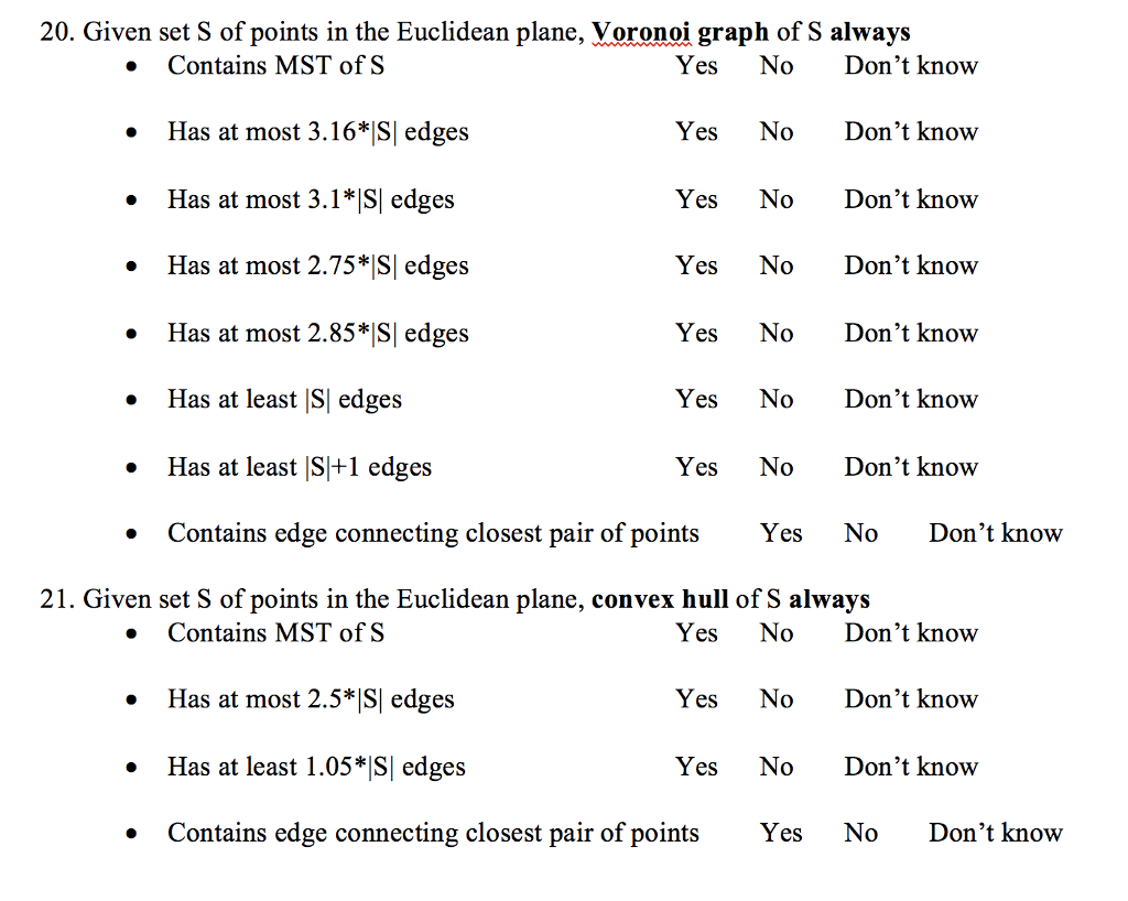 Graph Theory Algorithm Answer "Yes", "No", or "Don't know" Explanation would be