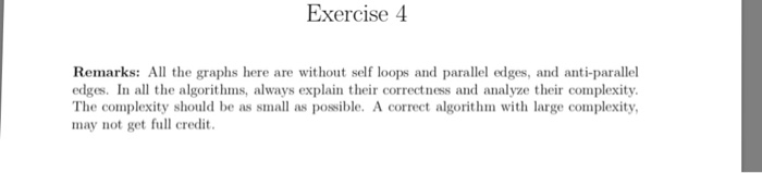  Design and analysis algorithm course Exercise 4 Remarks: All the graphs
