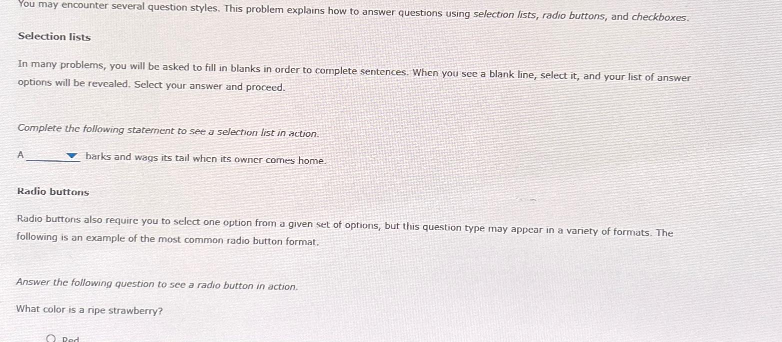  You may encounter several question styles. This problem explains how to