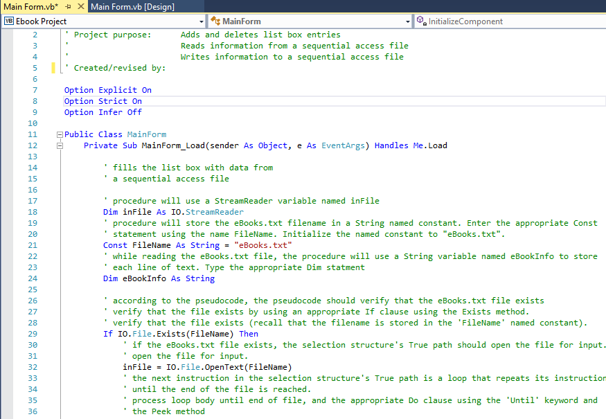 Hello, I am a beginner using Microsoft Visual Basic as my coding