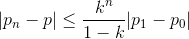 error bound to obtain a theoretical bound on the number of iterations