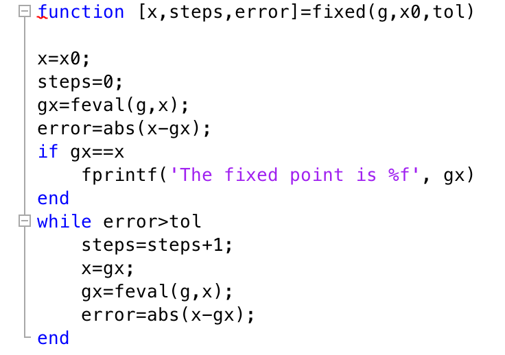 needed to aproximate the fixed point to within 5 x 10^-7. How