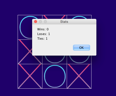 and play until the board is filled or a player gets a
