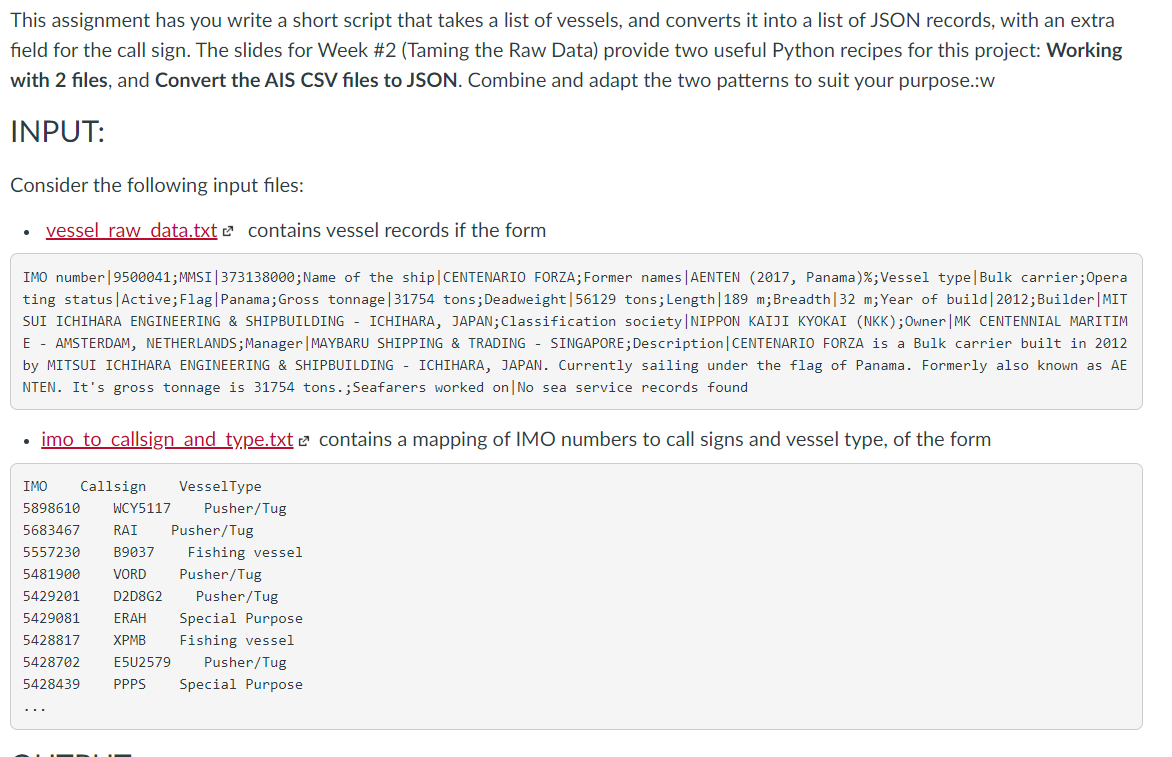 Need help with a Python CSV-to-JSON filter, thanks a lot The following