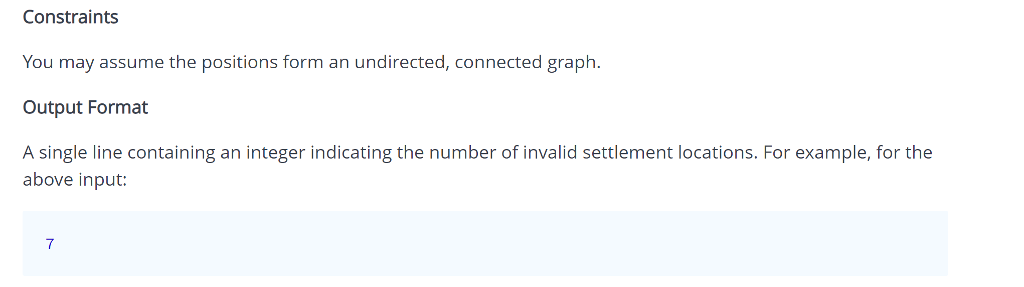 that the code meets all the needed requirements mentioned in the question