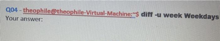 15 11:10 Weekdays theophile@theophile-Virtual Machine: $ theophile@theophile-Virtual Machine:-$ theophile@theophile-Virtual Machine:-$ cat week