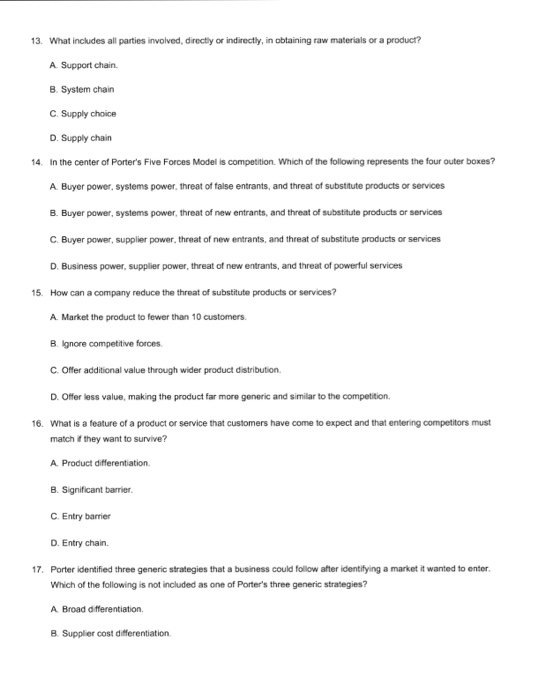 is found in only a few businesses. Which of the following is