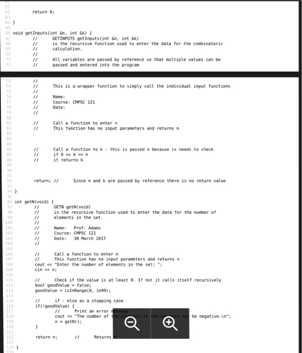 combinations that result from choosing r different items from a set of