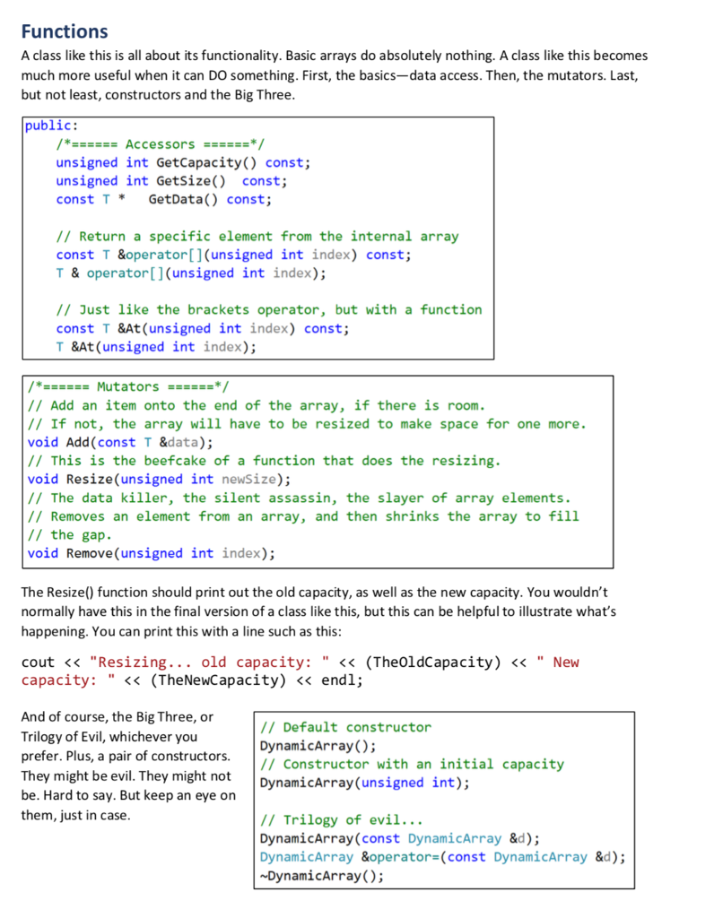 std; // Sample class, to show a template can work with anything