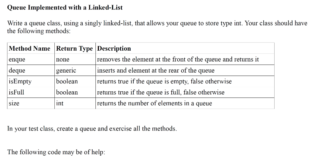  public class LinkedIntQueue { private Node front, rear; // references for