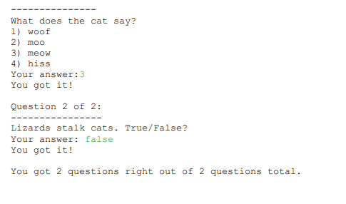 To check if a user has select the * correct choice, the
